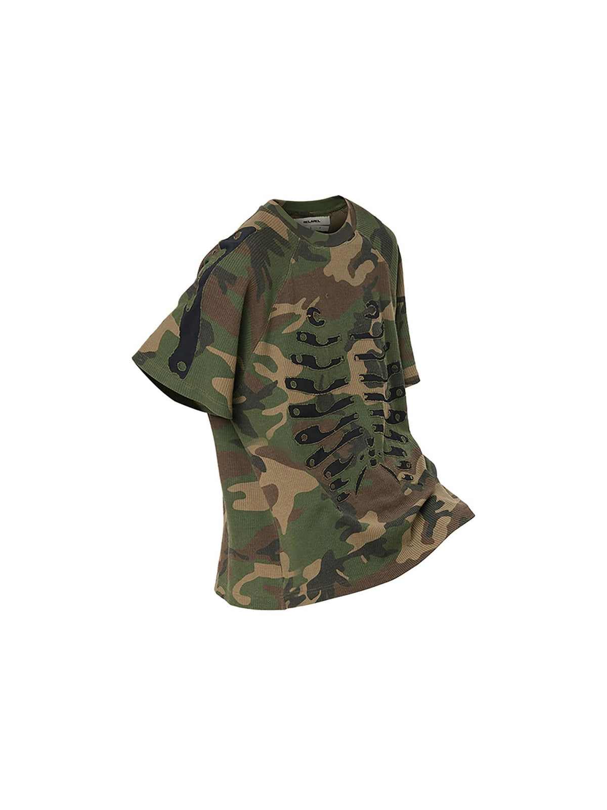 RELABEL Camo Detachable Hood Skeleton Graphic Tee – photo 6 of 14