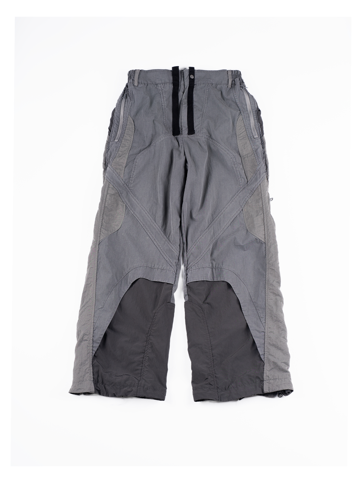 STEAM Deconstructed Zippered Spliced Wide-Leg Cargo Pants – photo 29 of 36