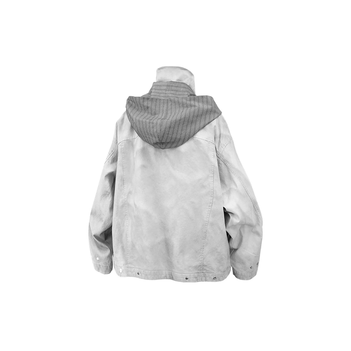 RELABEL Distressed Striped Hood Oversized Jacket – photo 2 of 9