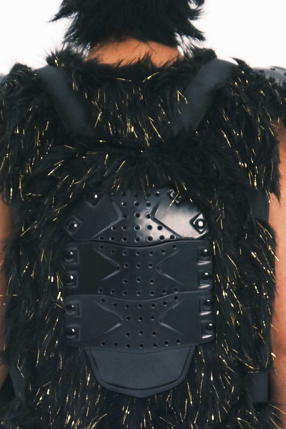 EMBRYO Cyber Faux Fur Warrior Vest – photo 10 of 13