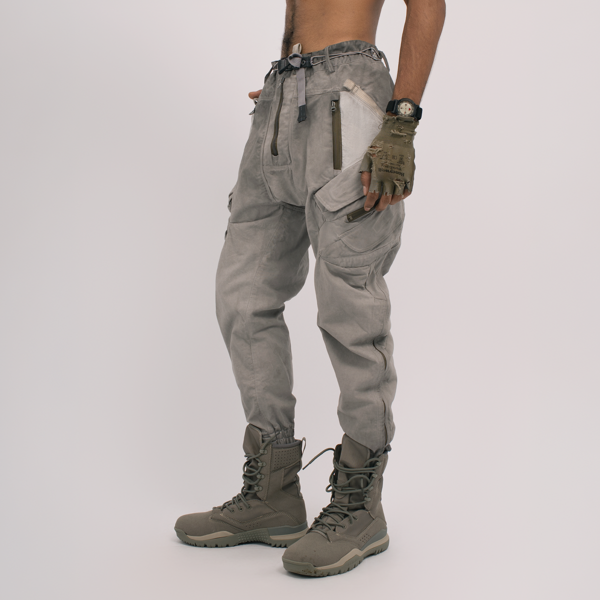 STEAM Distressed Multi-Pocket Utility Cargo Pants – photo 8 of 29
