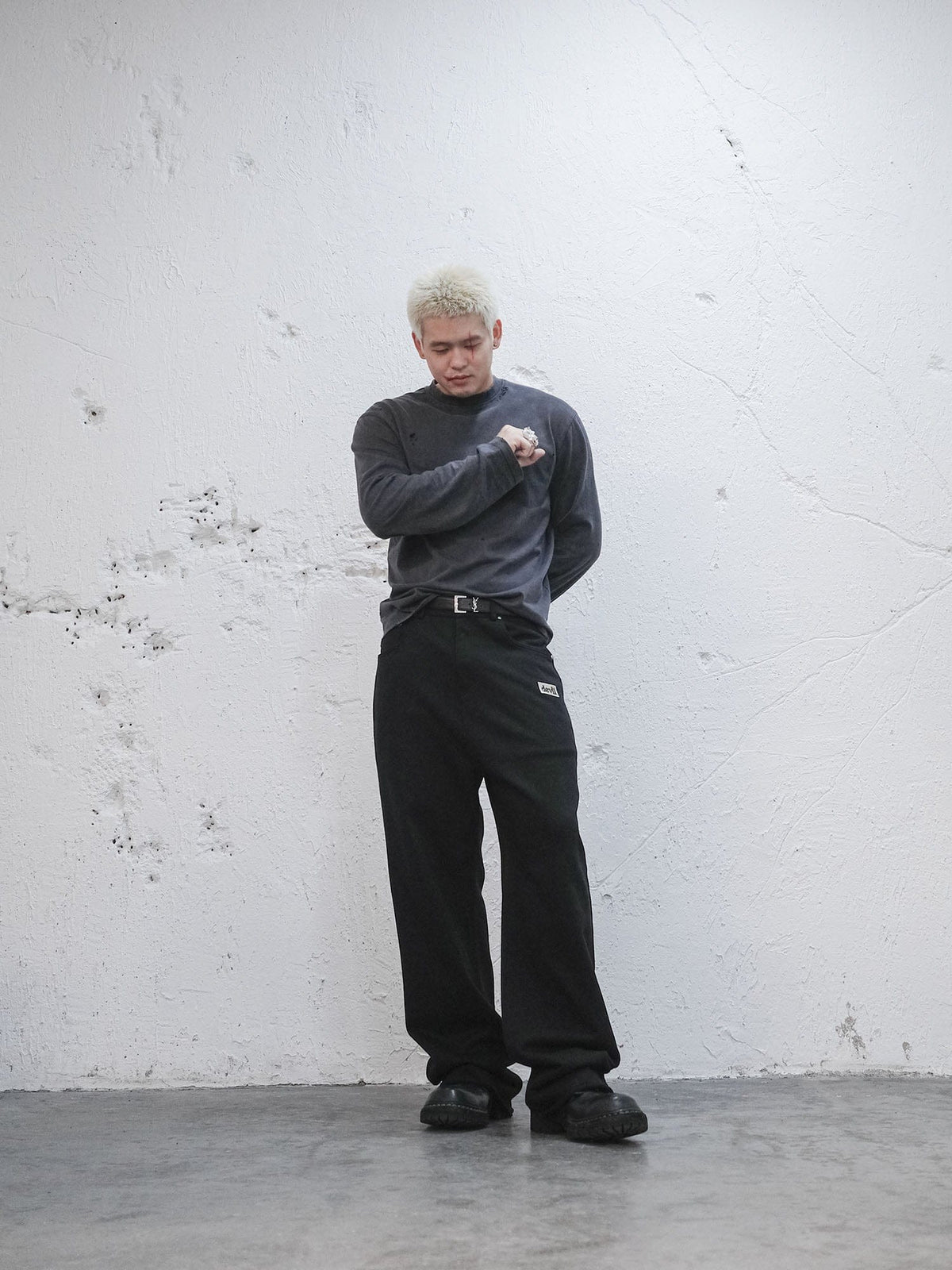 UNDERWATER Devil Embroidery Straight-Leg Pants – photo 4 of 13