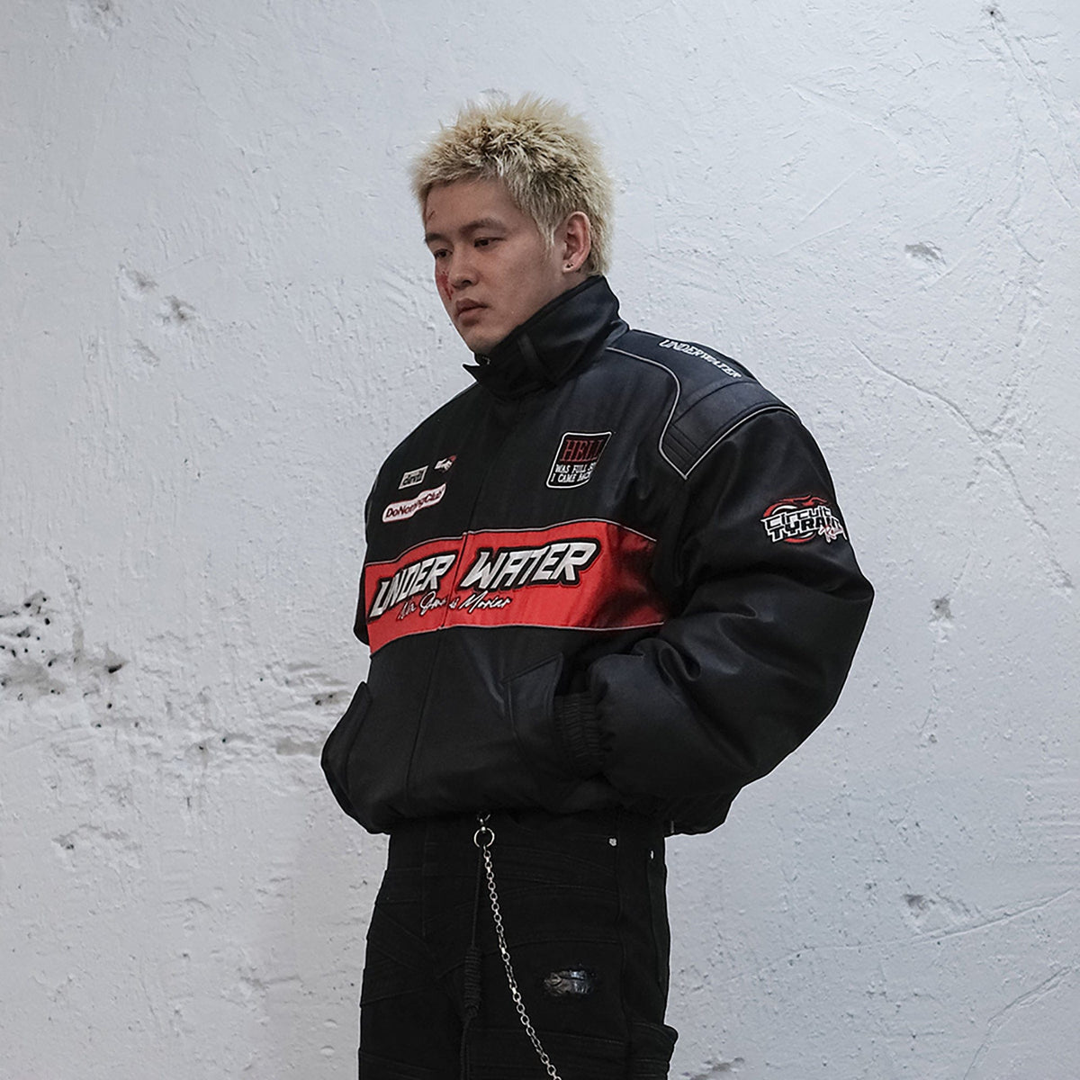UNDERWATER Hell Racer Embroidered Padded Bomber – photo 3 of 15