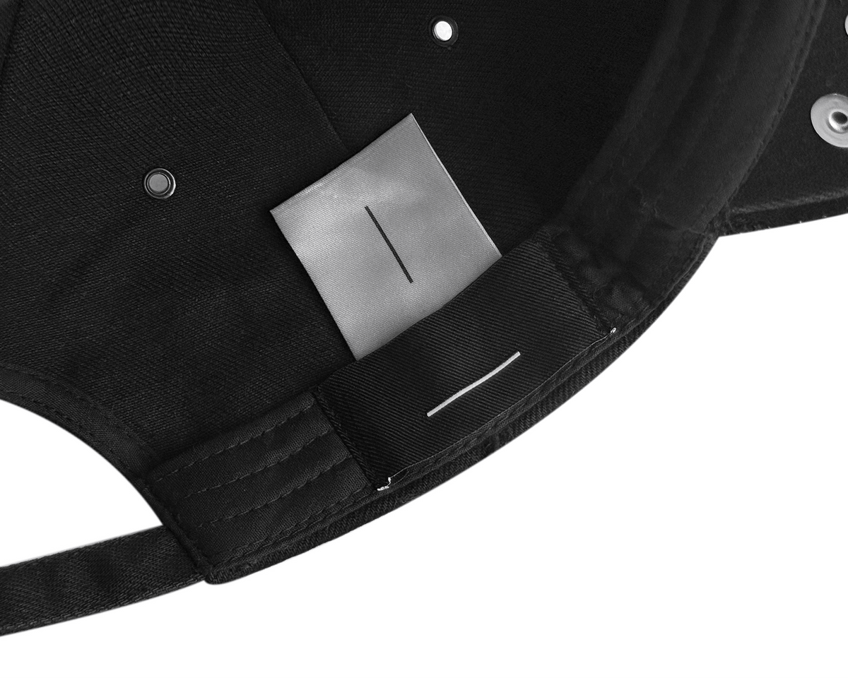 CINDER VEIN Washed Frayed Rivet Patch Curved-Brim Denim Cap – photo 10 of 13