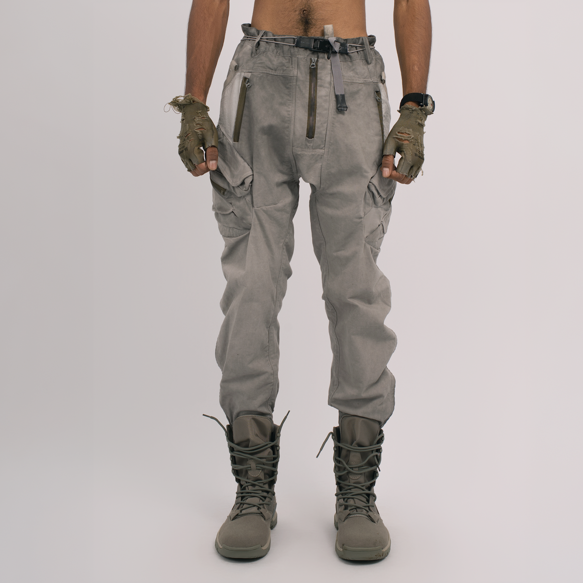 STEAM Distressed Multi-Pocket Utility Cargo Pants – photo 2 of 29