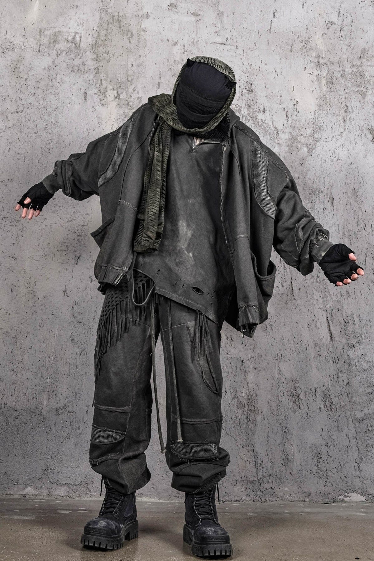 UNDERWATER Distressed Demon Clad Deconstructed Pants – photo 3 of 12