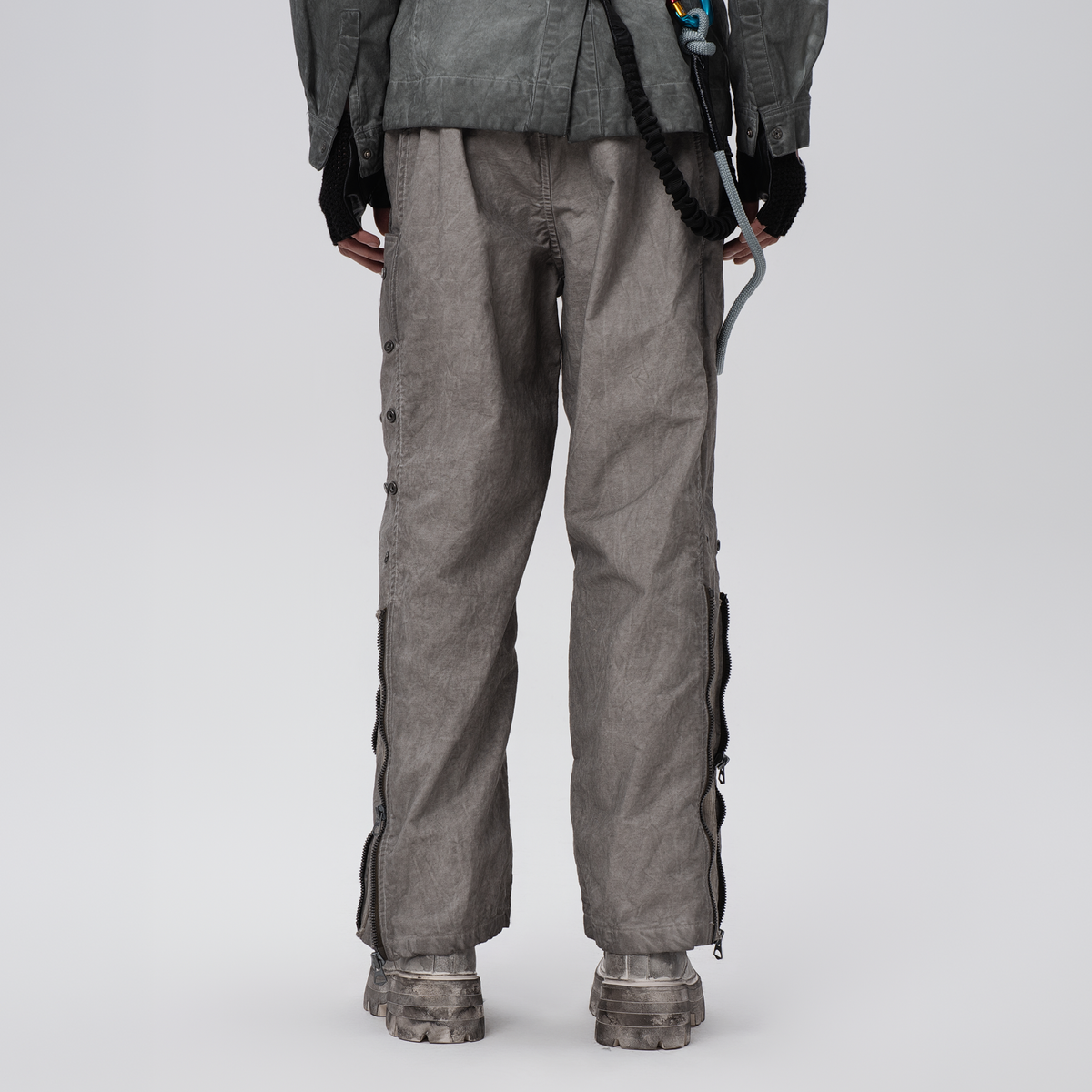 STEAM Distressed Mesh-Knee Multi-Pocket Straight-Leg Cargo Pants – photo 5 of 27