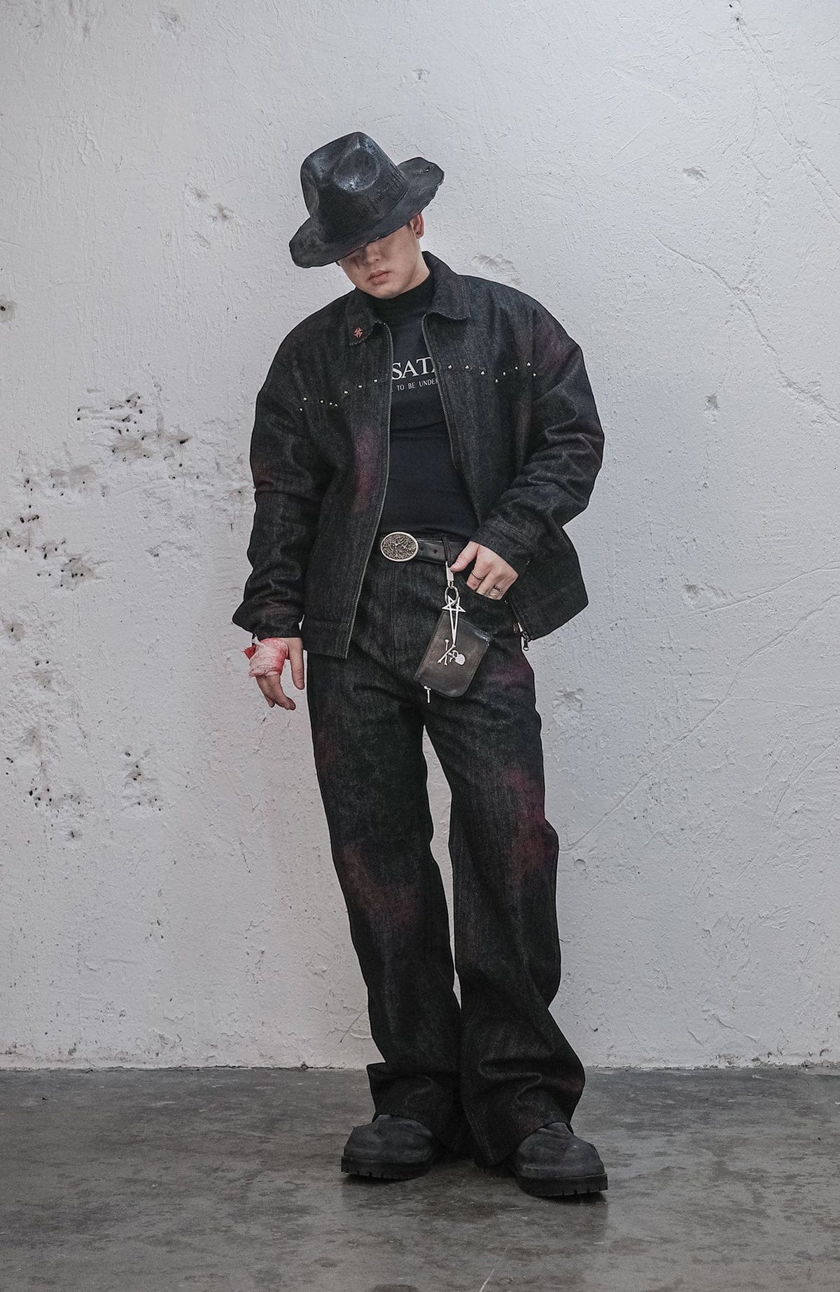 UNDERWATER Bloodstained Raw Denim Jacket – photo 6 of 14