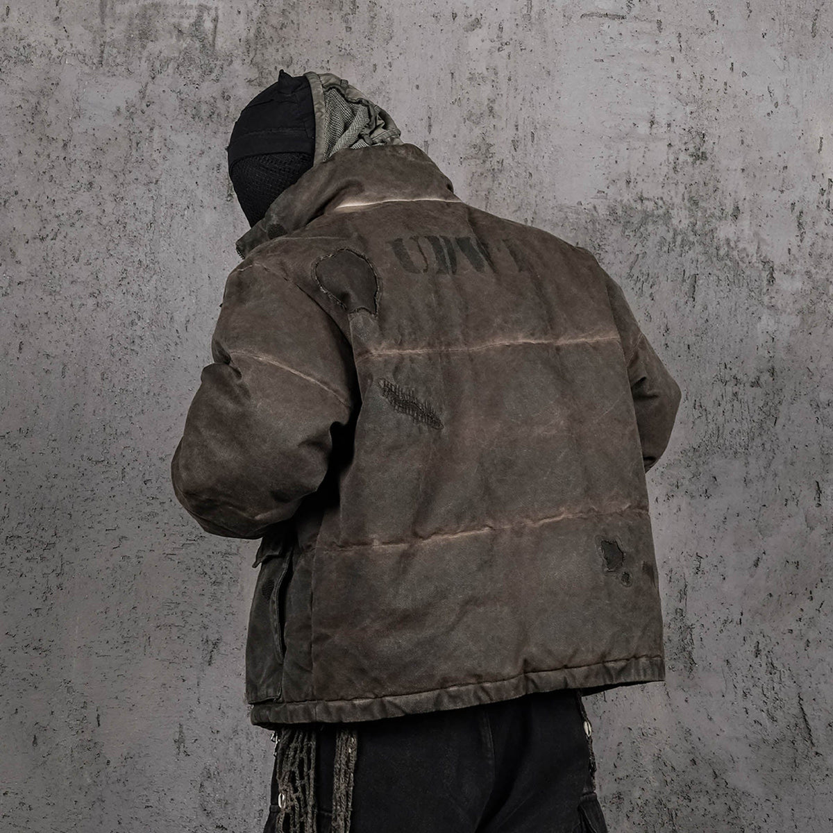 UNDERWATER Distressed Wanderer Patchwork Padded Jacket – photo 2 of 12