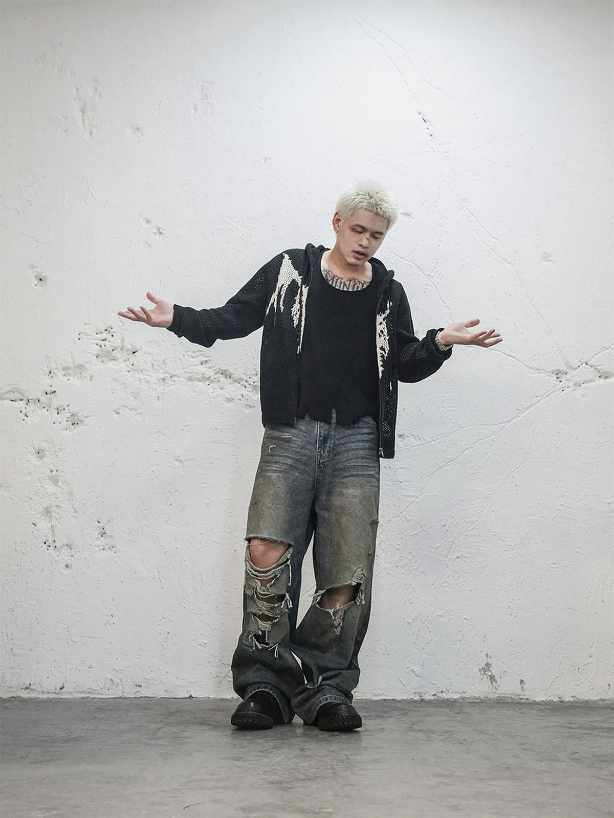 UNDERWATER Hellbound Wing Hooded Zip-Up Cardigan – photo 5 of 13