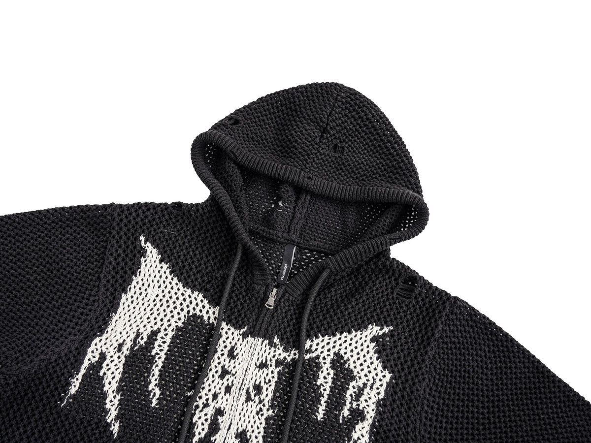 UNDERWATER Hellbound Wing Hooded Zip-Up Cardigan – photo 9 of 13