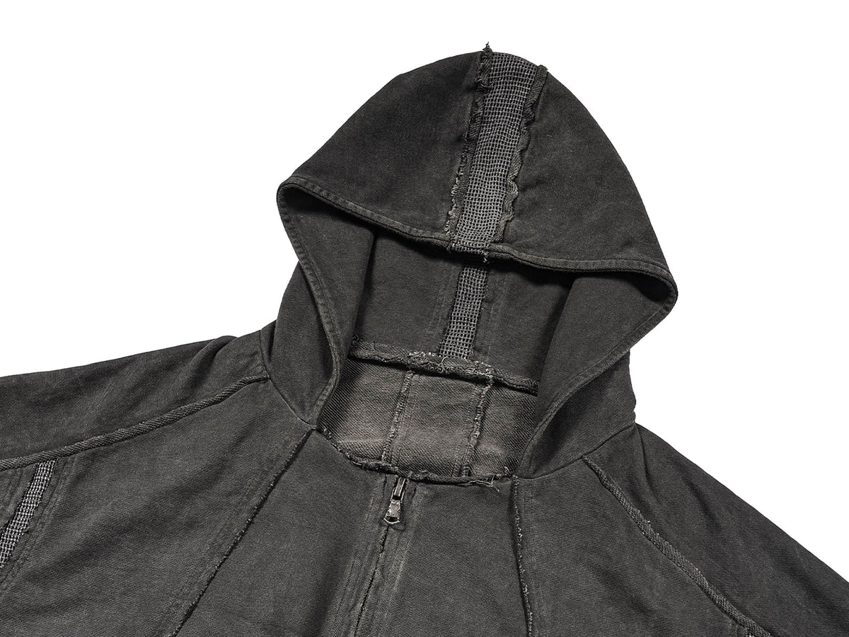 UNDERWATER Distressed Demon Clad Deconstructed Hooded Jacket – photo 7 of 12