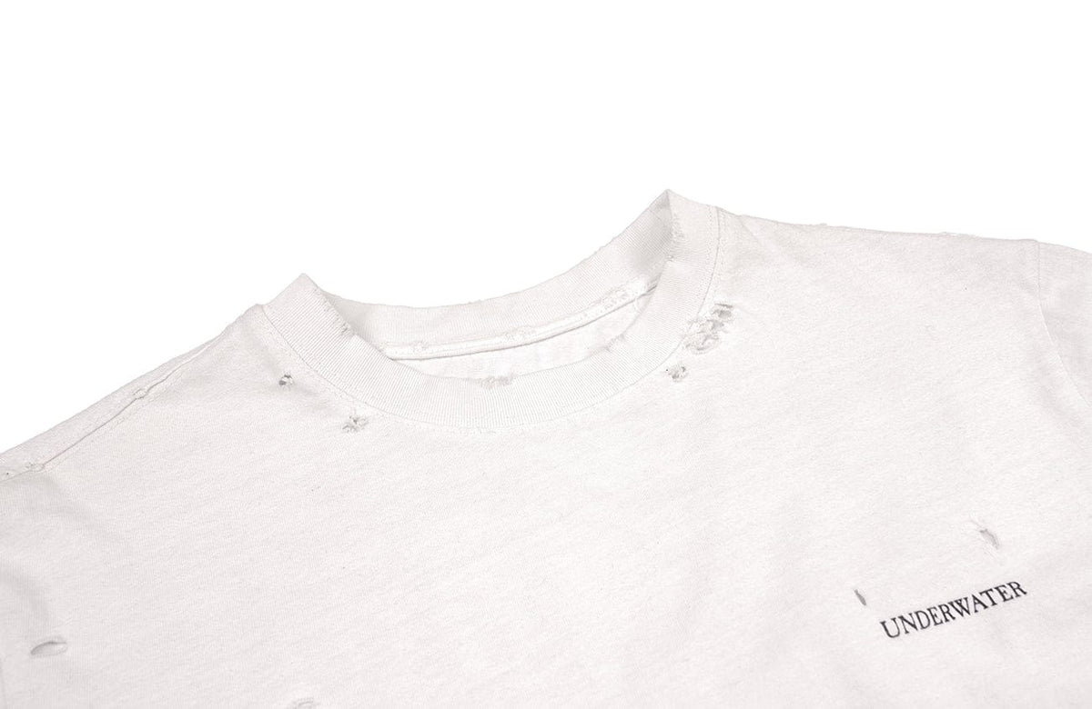 UNDERWATER Demon Slashed Cotton Long Sleeve Tee White – photo 10 of 12