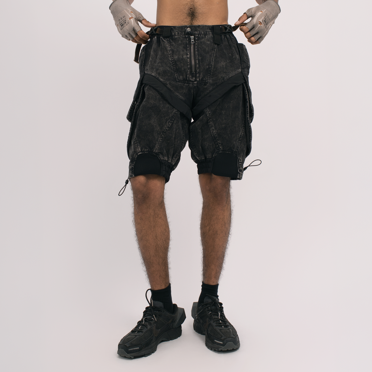 STEAM Distressed Spliced Detachable Utility Shorts – photo 3 of 27