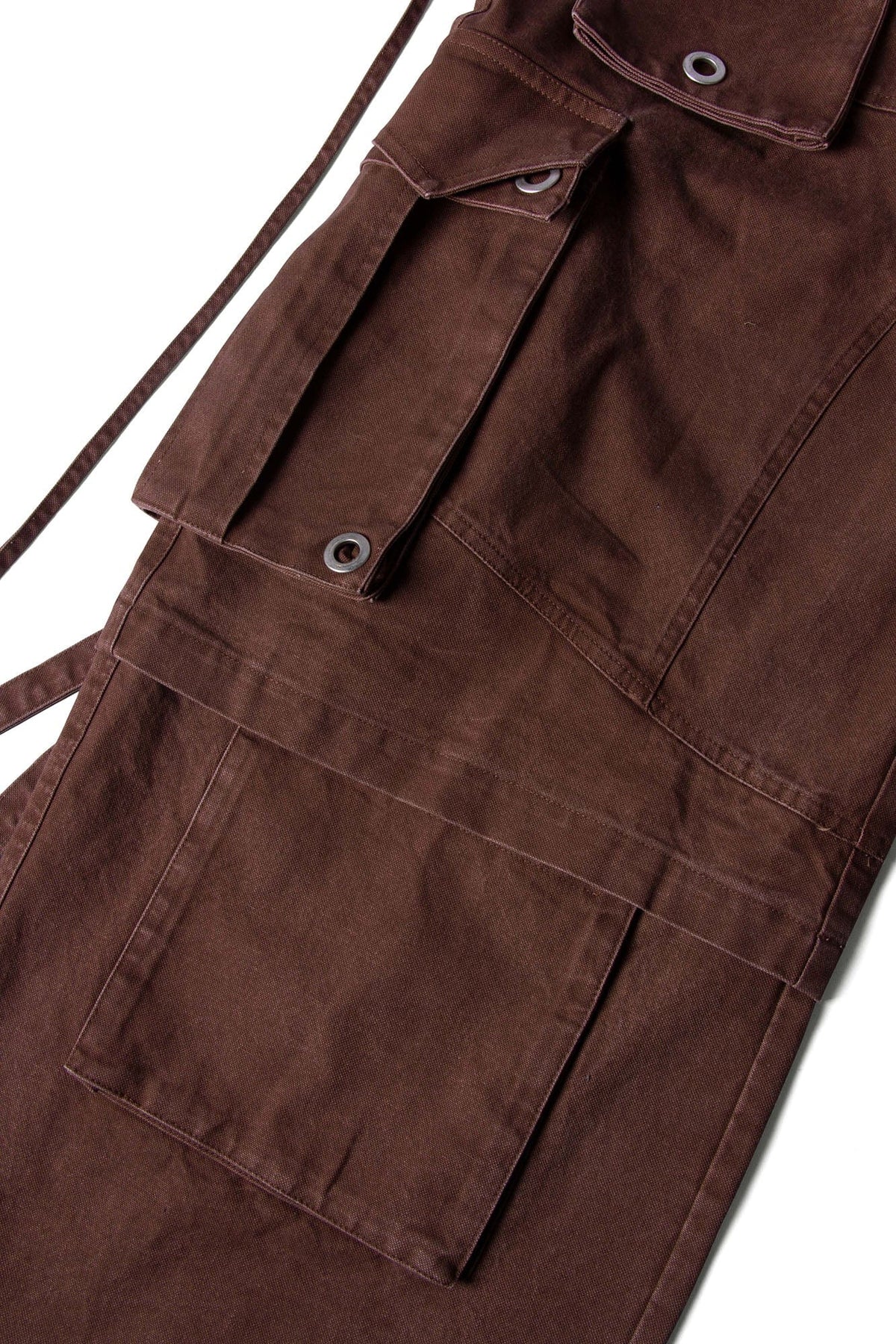 RELABEL Multi-Pocket Detachable Scarf Distressed Cargo Coffee – photo 5 of 6