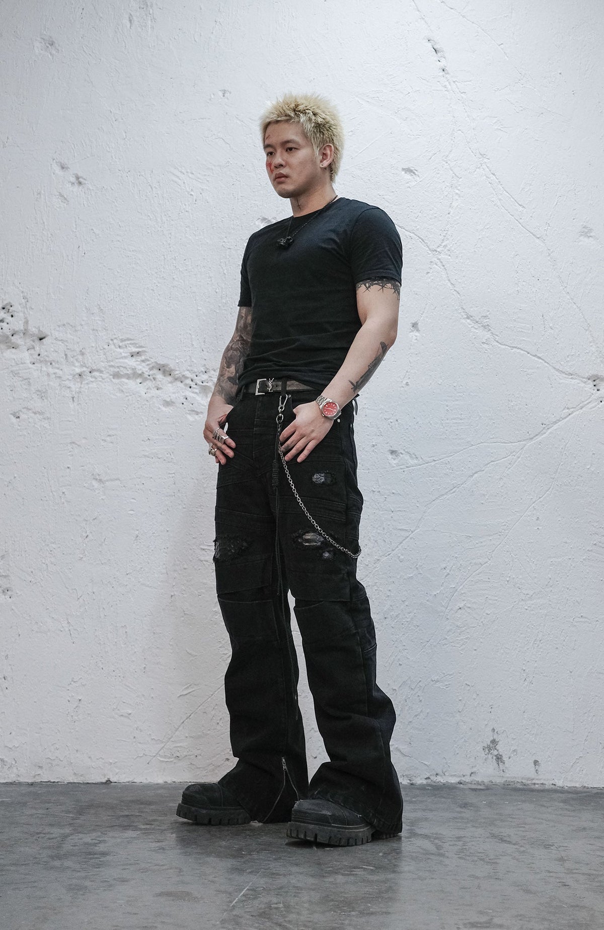 UNDERWATER Serpent Skin Distressed Jeans – photo 7 of 14