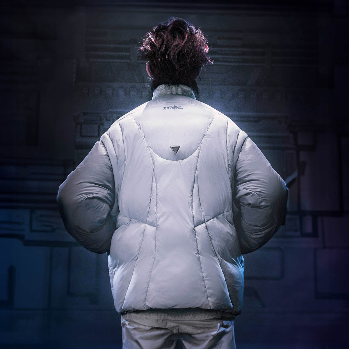 XIPHEVIL Exoskeleton Detachable-Sleeve Paneled Puffer Jacket – photo 3 of 12
