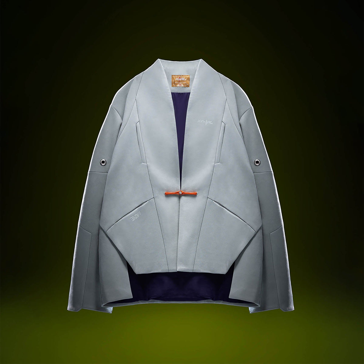 XIPHEVIL Deconstructed Utility Faux Suede Daoist Robe White