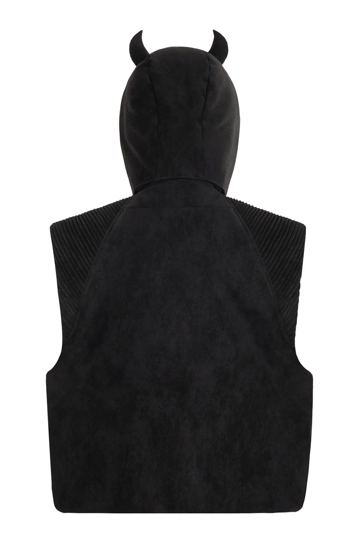 UNDERWATER Demon Horned Detachable Hood Down Vest – photo 10 of 14