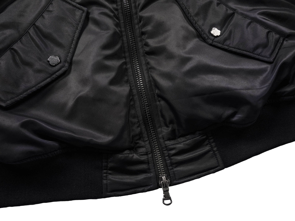 UNDERWATER Distressed Bondage MA-1 Jacket Black – photo 10 of 12