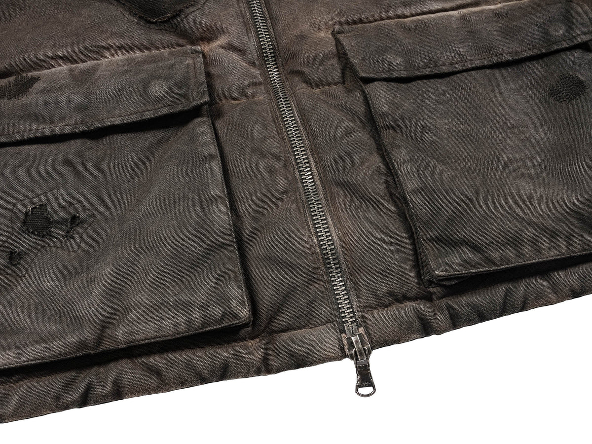 UNDERWATER Distressed Wanderer Patchwork Padded Jacket – photo 9 of 12