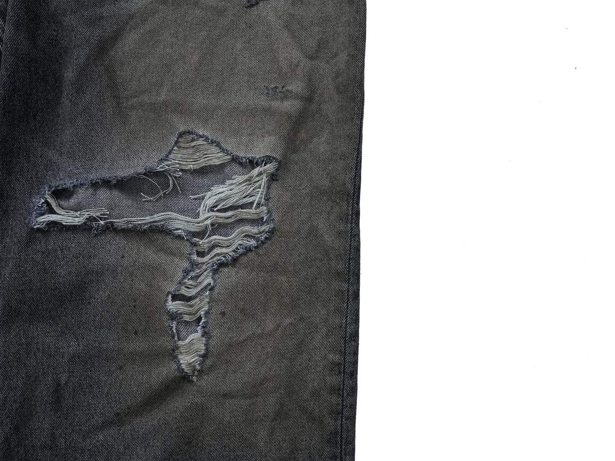 UNDERWATER Muddy Ripped Baggy Jeans – photo 11 of 13