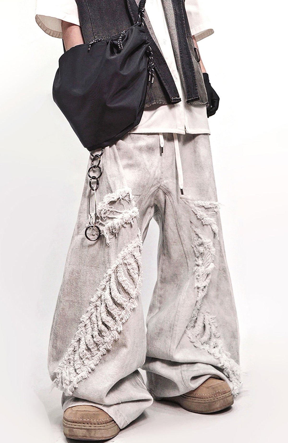 UUCSCC Mud-Dyed Distressed Straight-Leg Jeans – photo 5 of 13