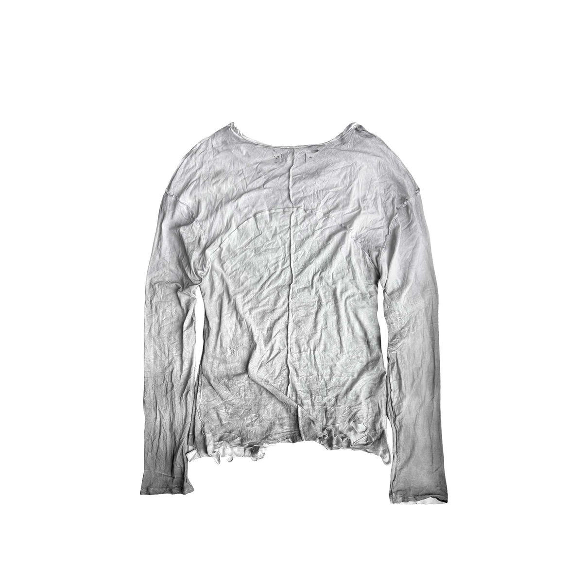 CINDER VEIN Distressed Washed Brush-Paint Crinkled Long-Sleeve Tee – photo 3 of 7