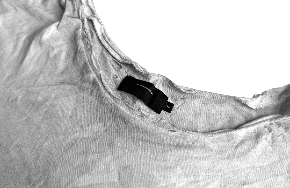 CINDER VEIN Distressed Washed Brush-Paint Crinkled Long-Sleeve Tee – photo 4 of 7