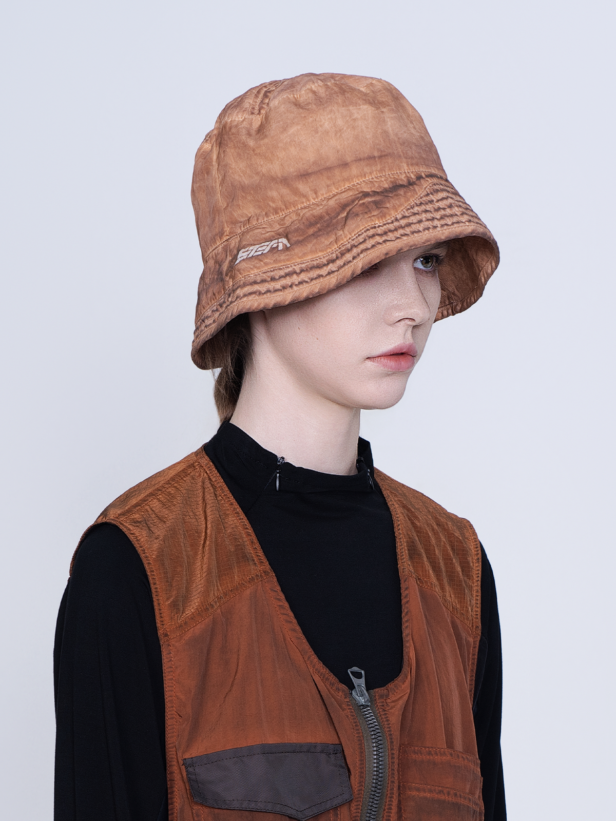 STEAM Washed Distressed Bucket Hat