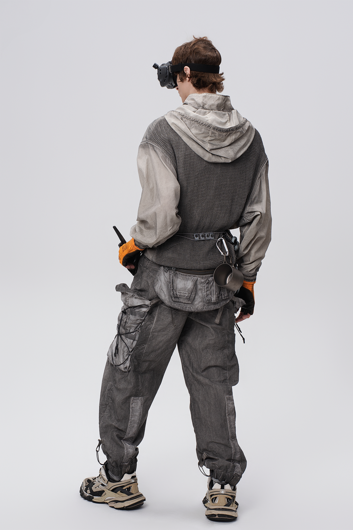 STEAM Distressed Zip-Up Detachable Hooded Jacket – photo 16 of 50