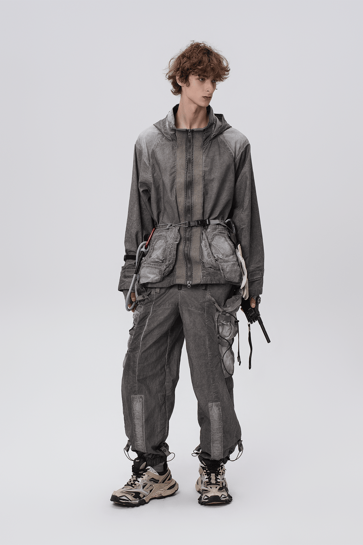 STEAM Distressed Paneled Hooded Jacket – photo 16 of 27