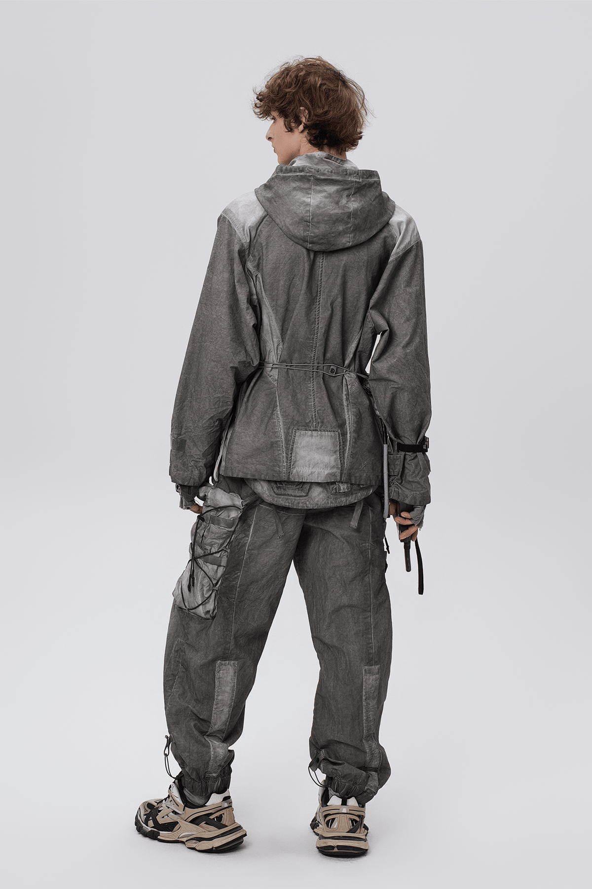 STEAM Distressed Paneled Hooded Jacket – photo 18 of 27