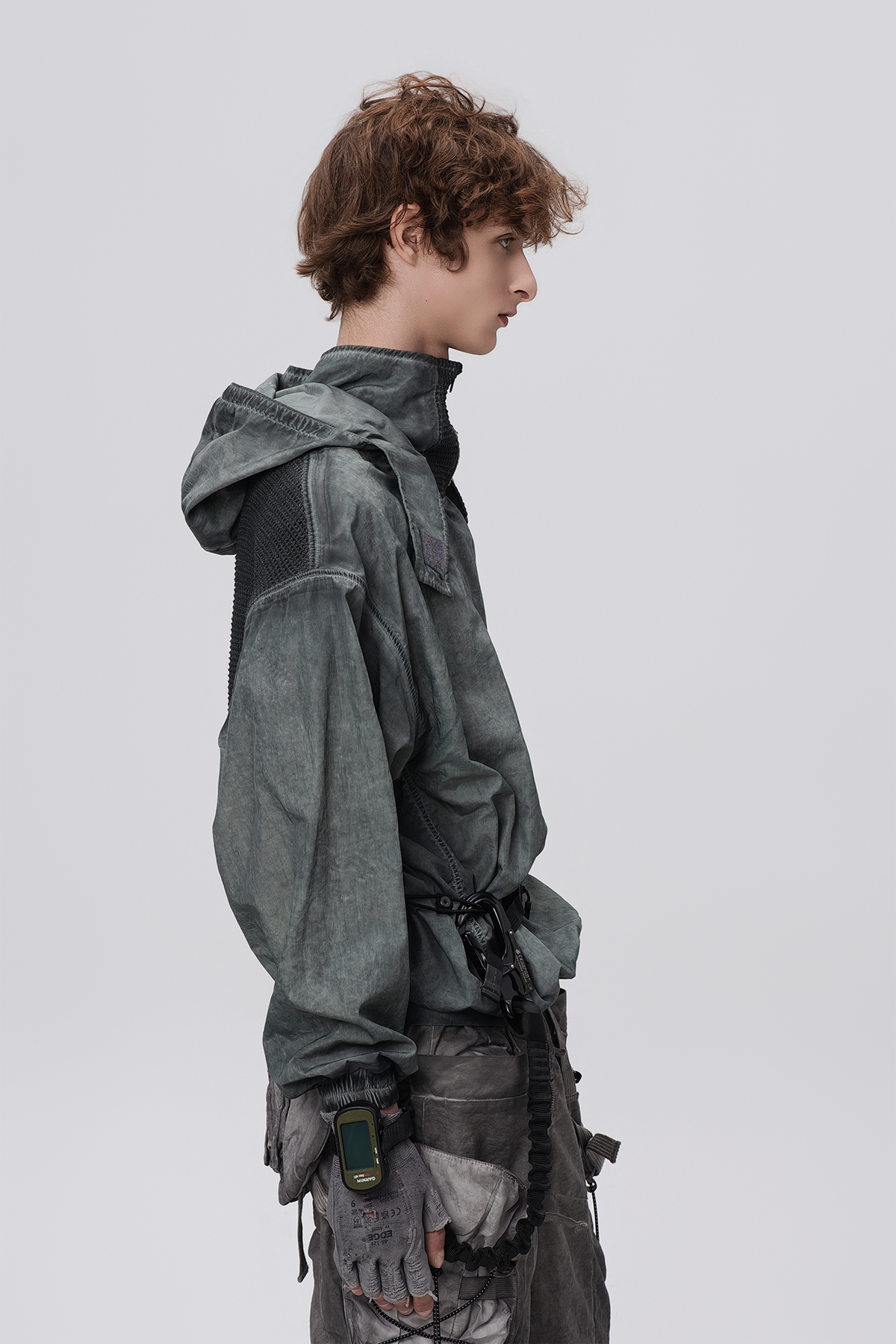 STEAM Distressed Zip-Up Detachable Hooded Jacket – photo 31 of 50