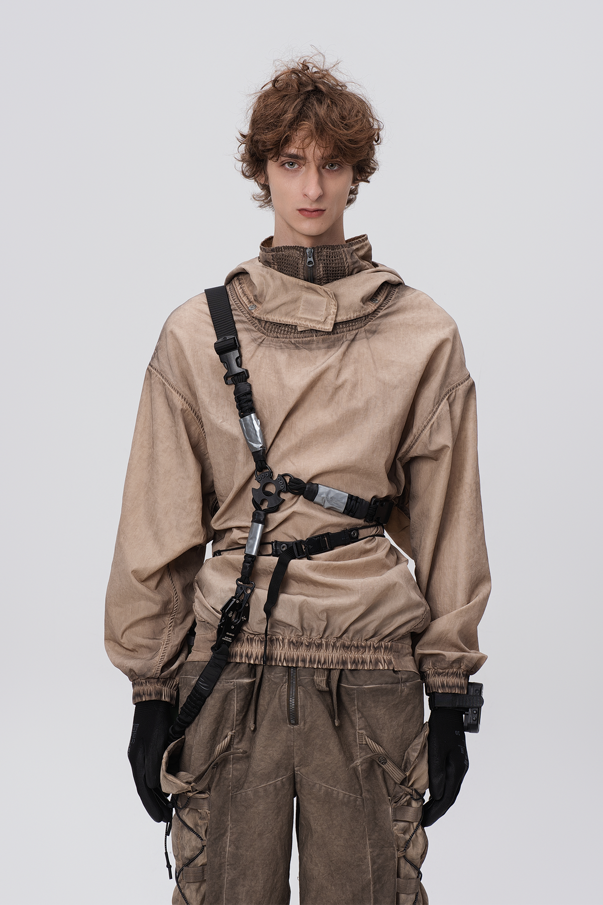 STEAM Distressed Zip-Up Detachable Hooded Jacket – photo 38 of 50
