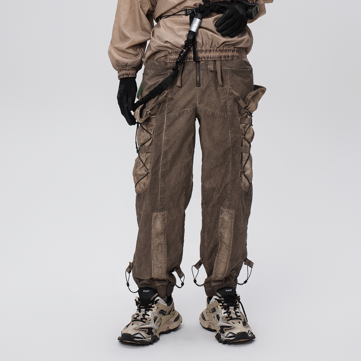 STEAM Washed Multi-Pocket Detachable Waist Bag Cargo Pants – photo 2 of 50