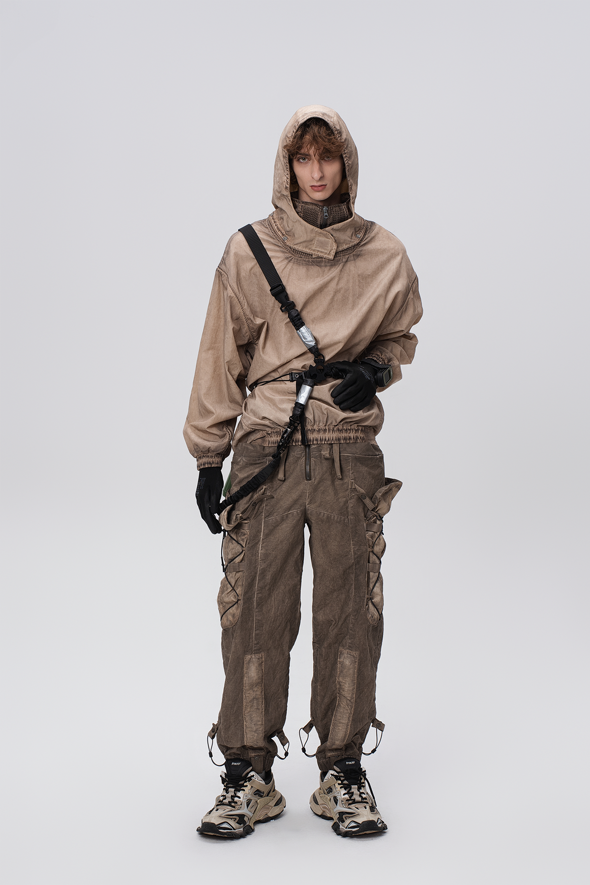 STEAM Distressed Zip-Up Detachable Hooded Jacket – photo 22 of 50