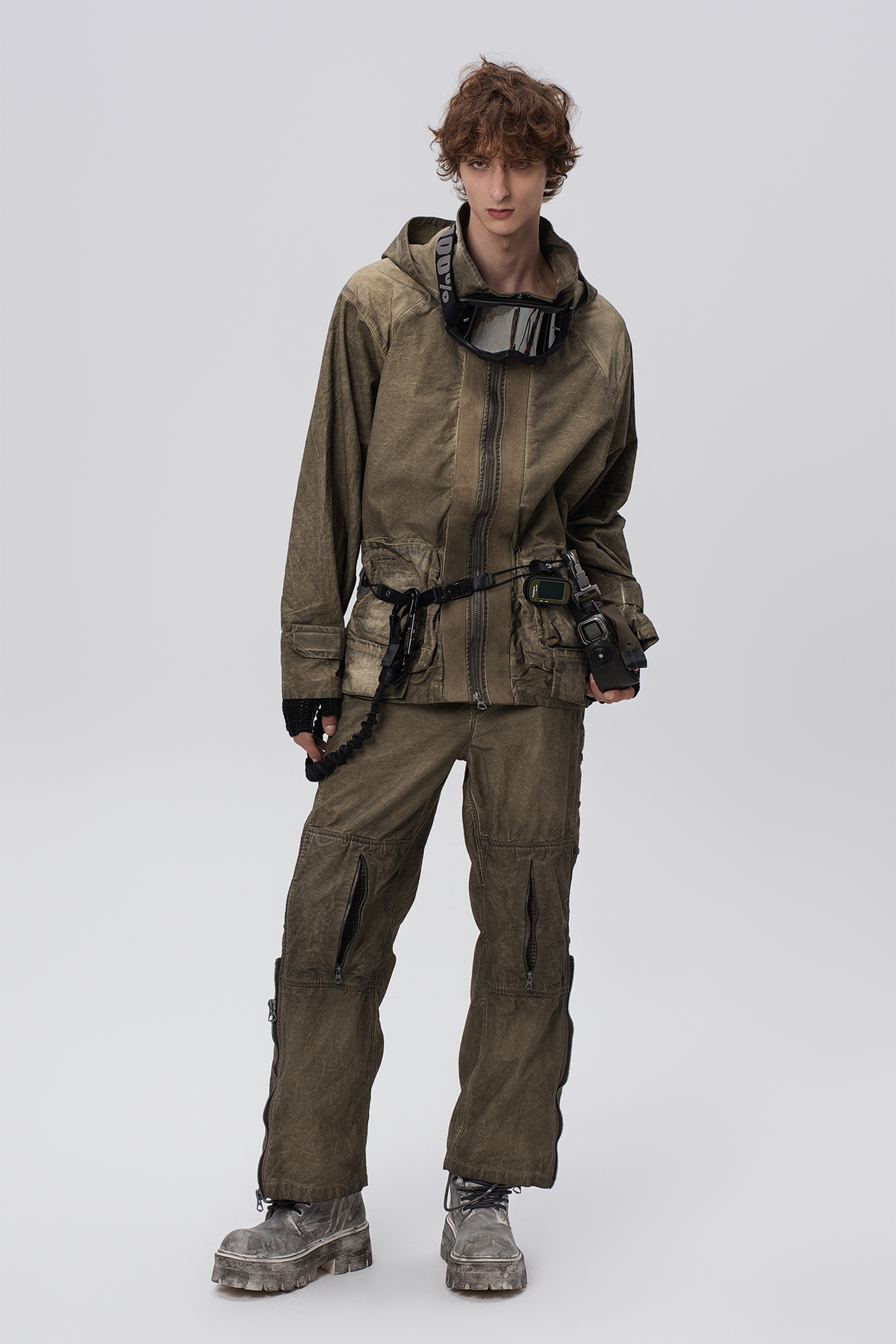 STEAM Distressed Mesh-Knee Multi-Pocket Straight-Leg Cargo Pants – photo 10 of 27