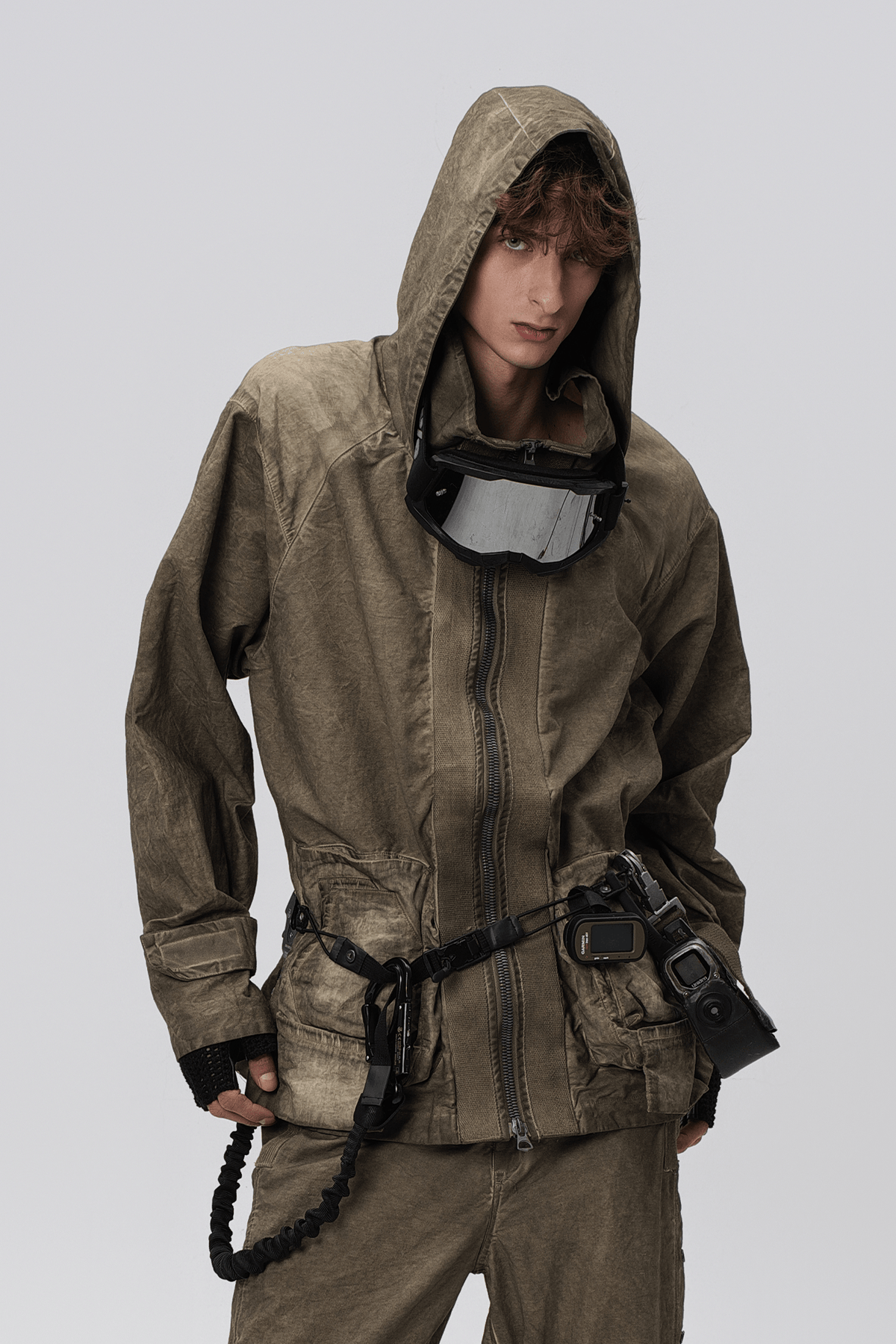 STEAM Distressed Paneled Hooded Jacket – photo 19 of 27