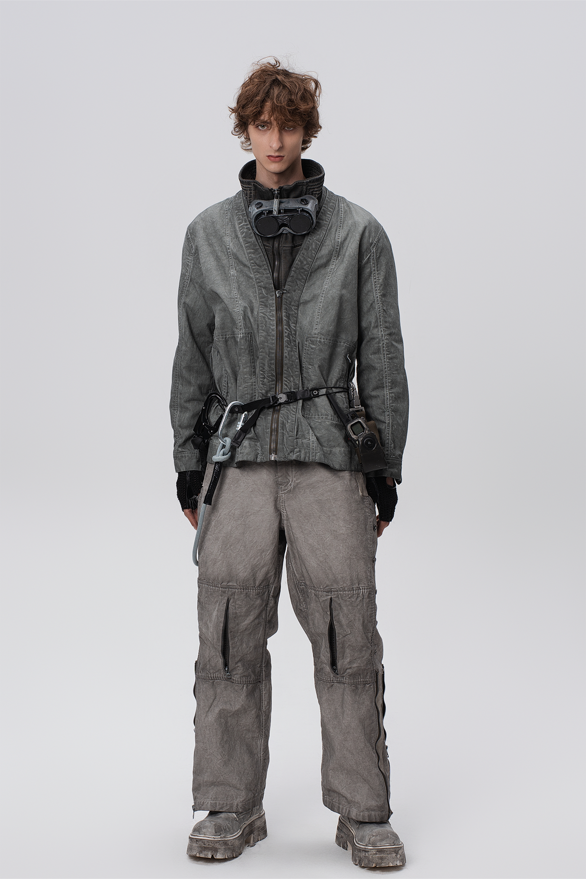 STEAM Distressed Mesh-Knee Multi-Pocket Straight-Leg Cargo Pants – photo 13 of 27