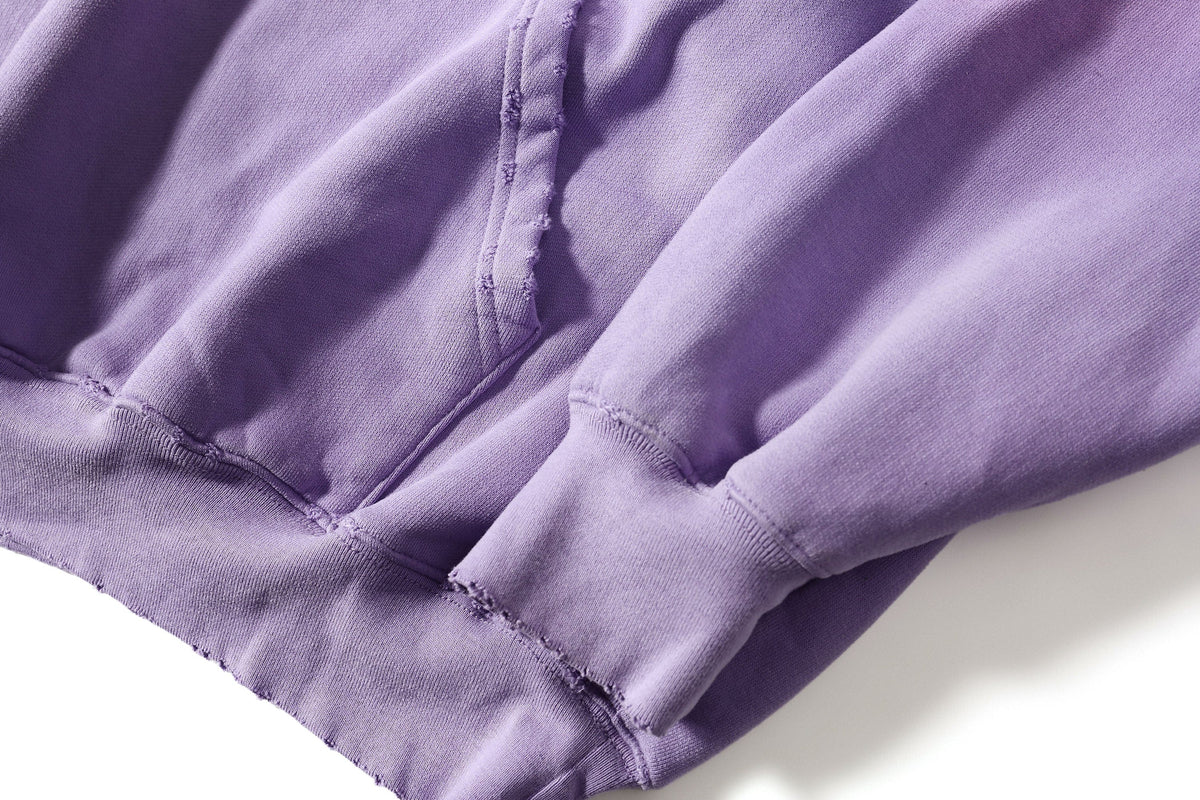 ULIPERY Distressed Gradient Oversized Hoodie Purple – photo 17 of 20