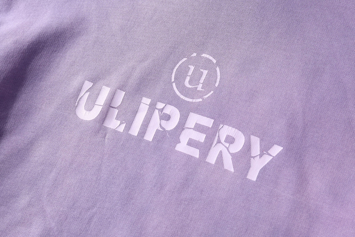 ULIPERY Distressed Gradient Oversized Hoodie Purple – photo 19 of 20