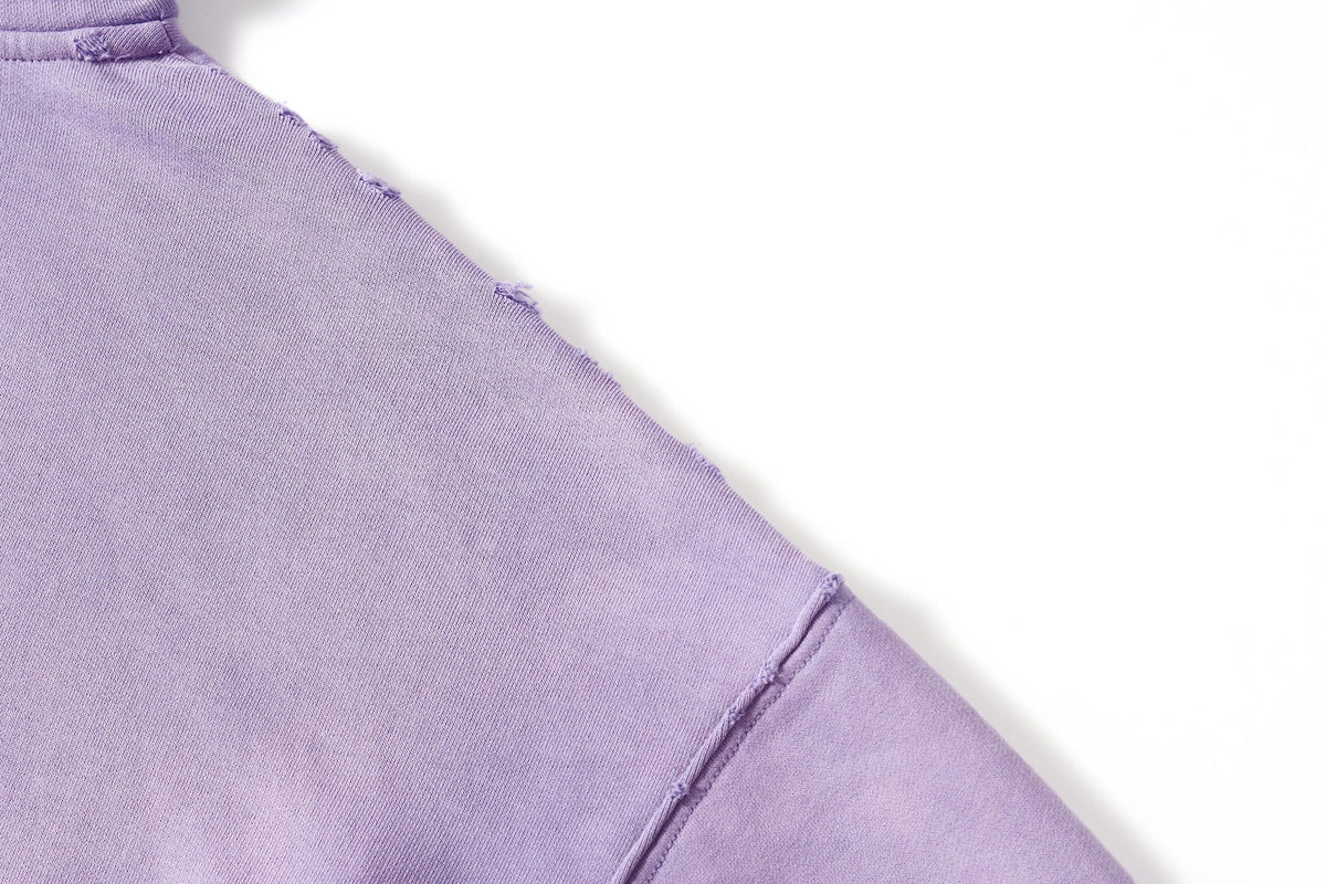 ULIPERY Distressed Gradient Oversized Hoodie Purple – photo 20 of 20