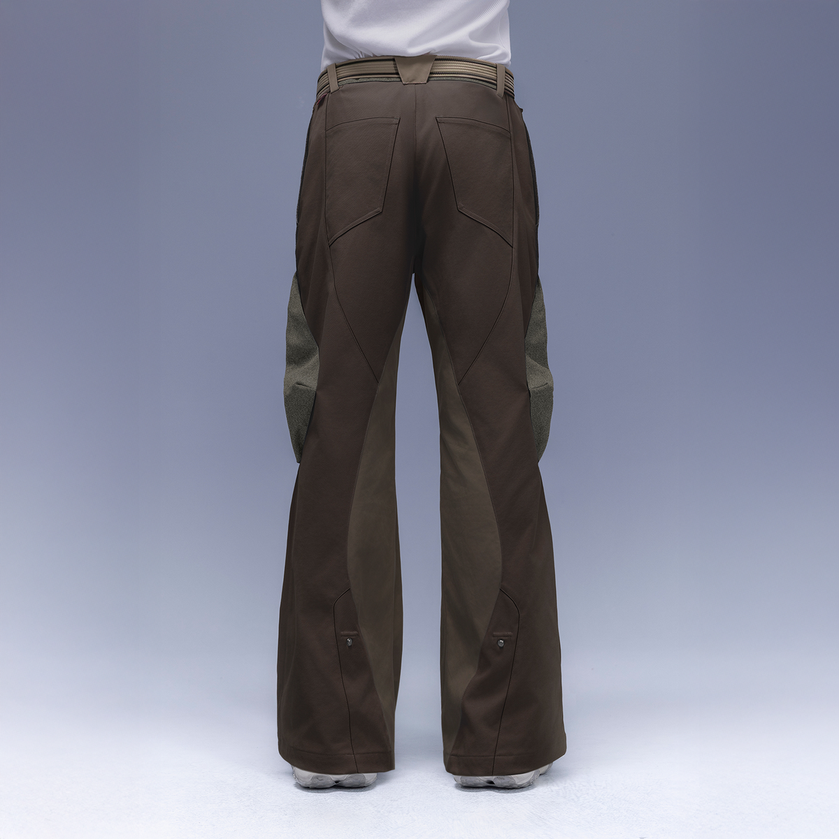 XIPHEVIL Paneled Multi-Pocket Zip Cargo Pants Coffee – photo 2 of 7