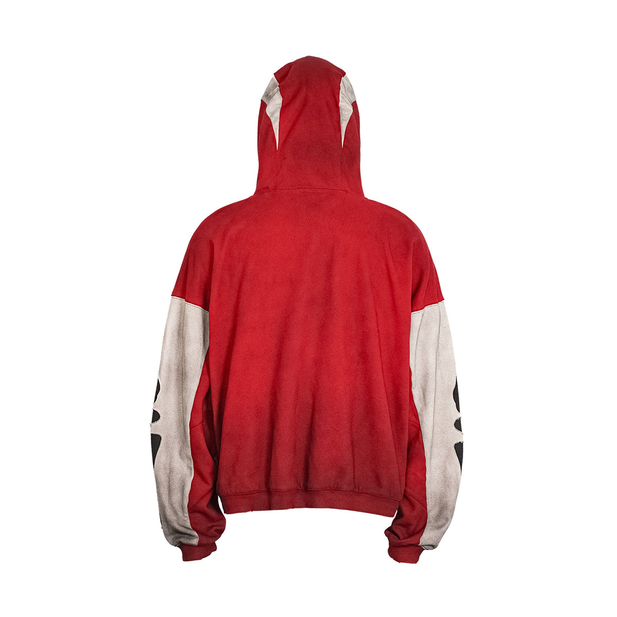 UNDERWATER Skeleton Distressed Contrast Panel Hooded Jacket – photo 8 of 13