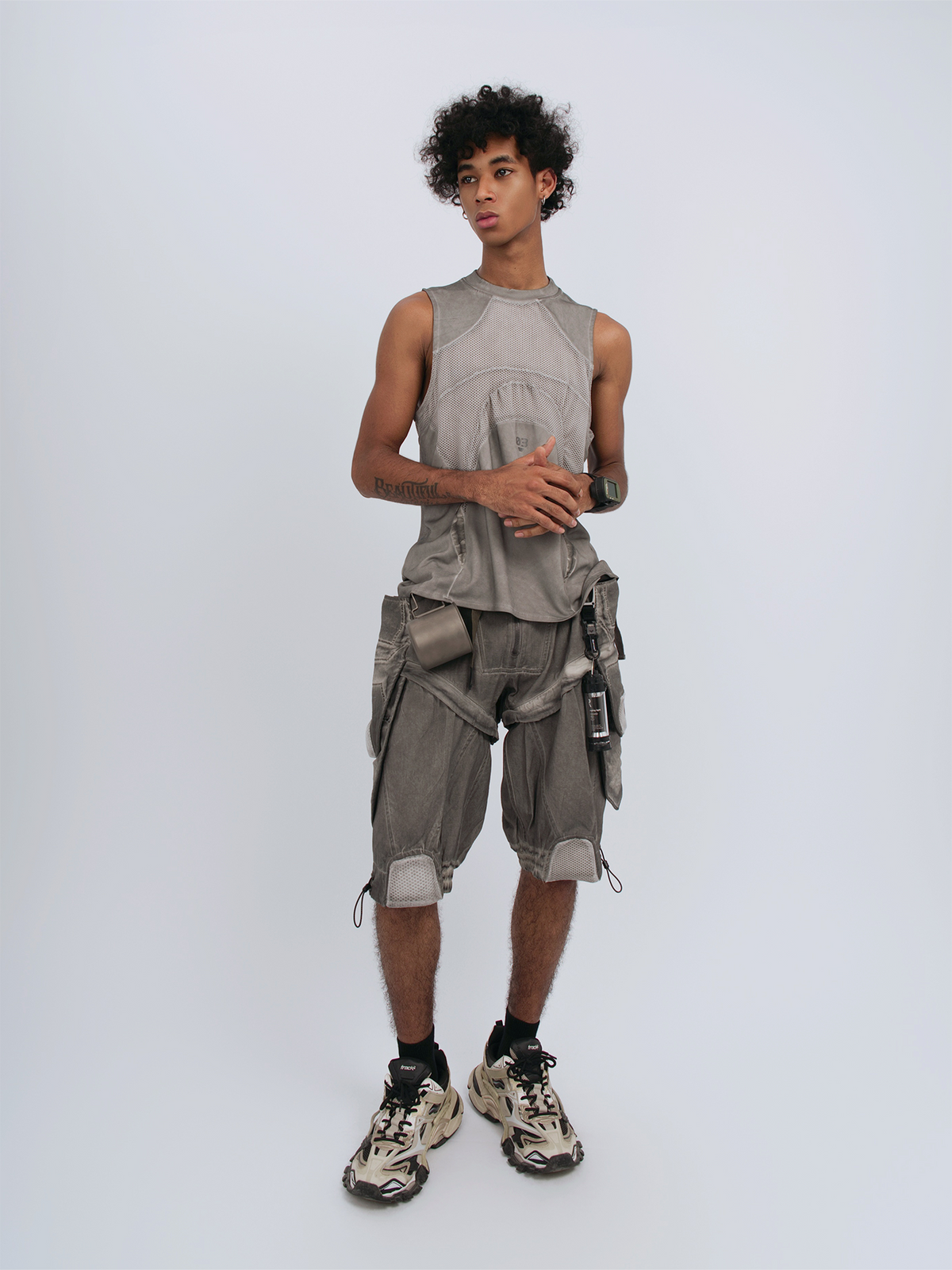 STEAM Distressed Spliced Detachable Utility Shorts – photo 10 of 27