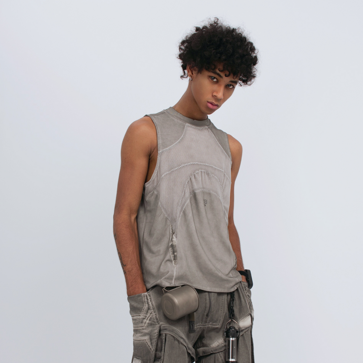 STEAM Distressed Mesh Tactical Tank Top – photo 7 of 27