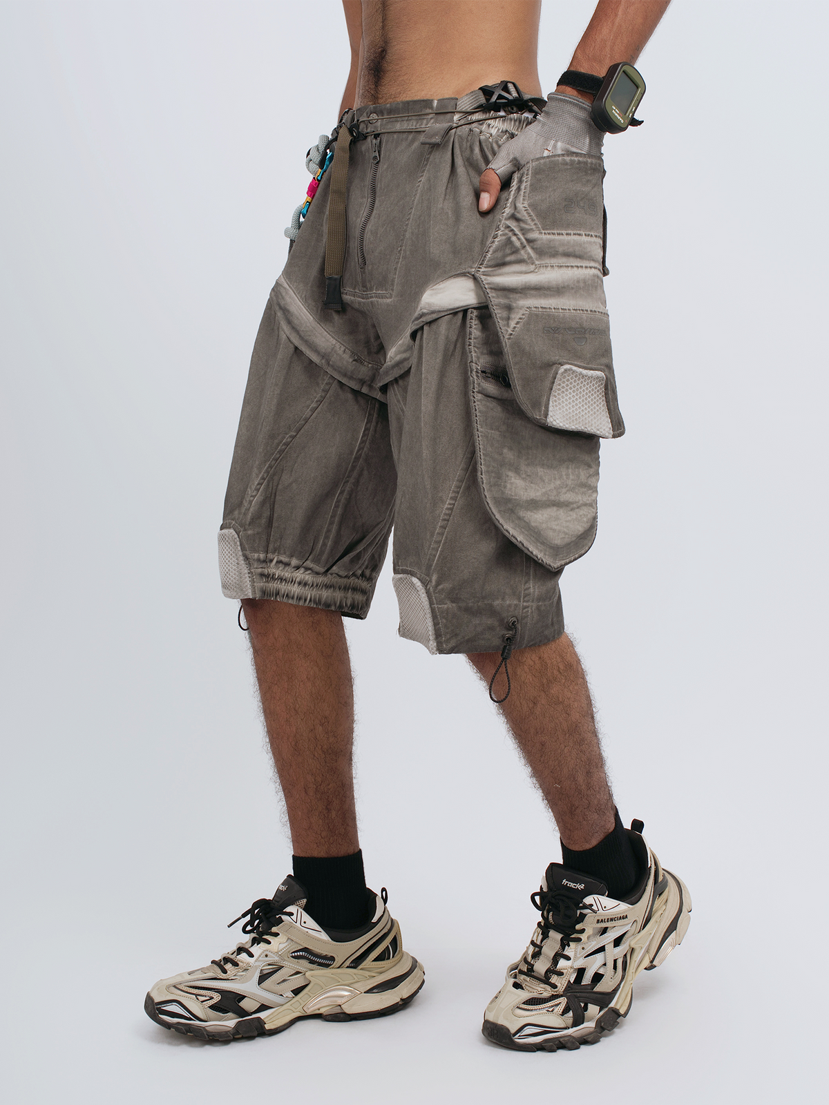 STEAM Distressed Spliced Detachable Utility Shorts – photo 21 of 27
