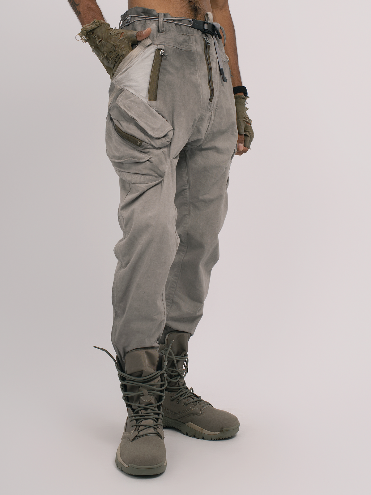 STEAM Distressed Multi-Pocket Utility Cargo Pants – photo 26 of 29