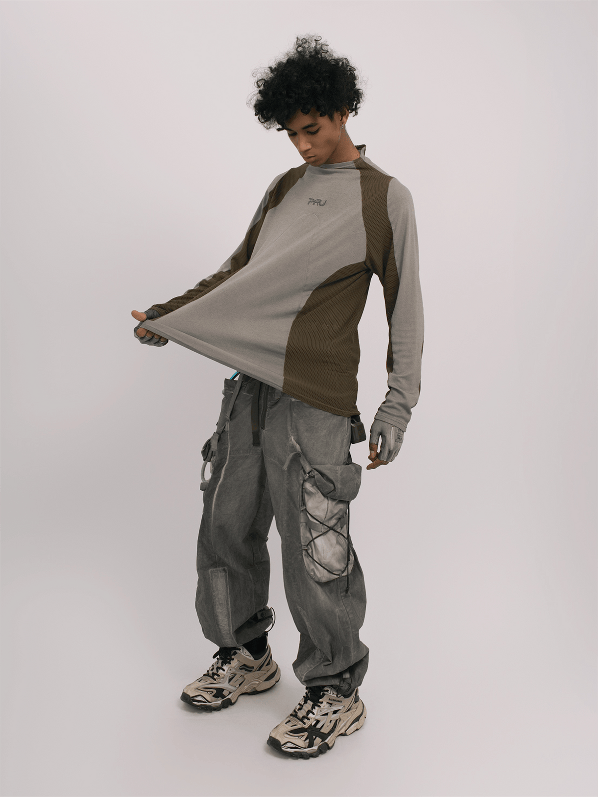 STEAM Mesh Paneled Washed Long-Sleeve Tee – photo 20 of 34
